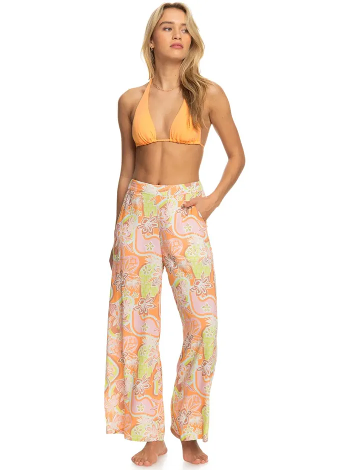 Roxy Pants and Jeans Midnight Avenue Wide Leg Pants Mock Orange Roxy Delic 8211 Women
