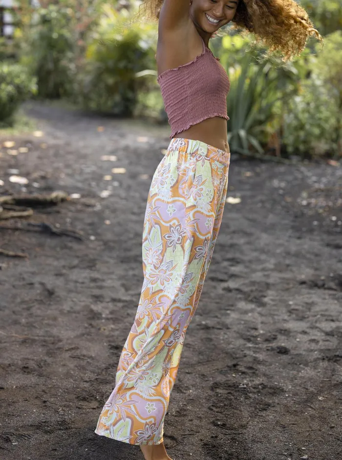 Roxy Pants and Jeans Midnight Avenue Wide Leg Pants Mock Orange Roxy Delic 8211 Women
