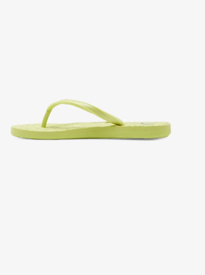 Roxy Shoes and Sandals Girl039s 416 Antilles FlipFlops Lime Green 8211 Women