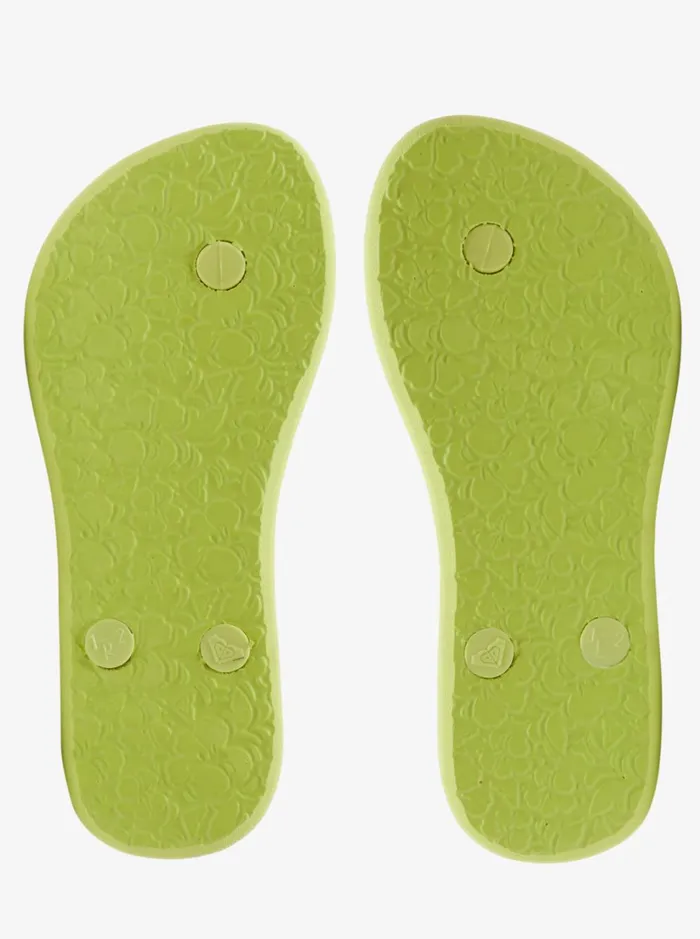 Roxy Shoes and Sandals Girl039s 416 Antilles FlipFlops Lime Green 8211 Women