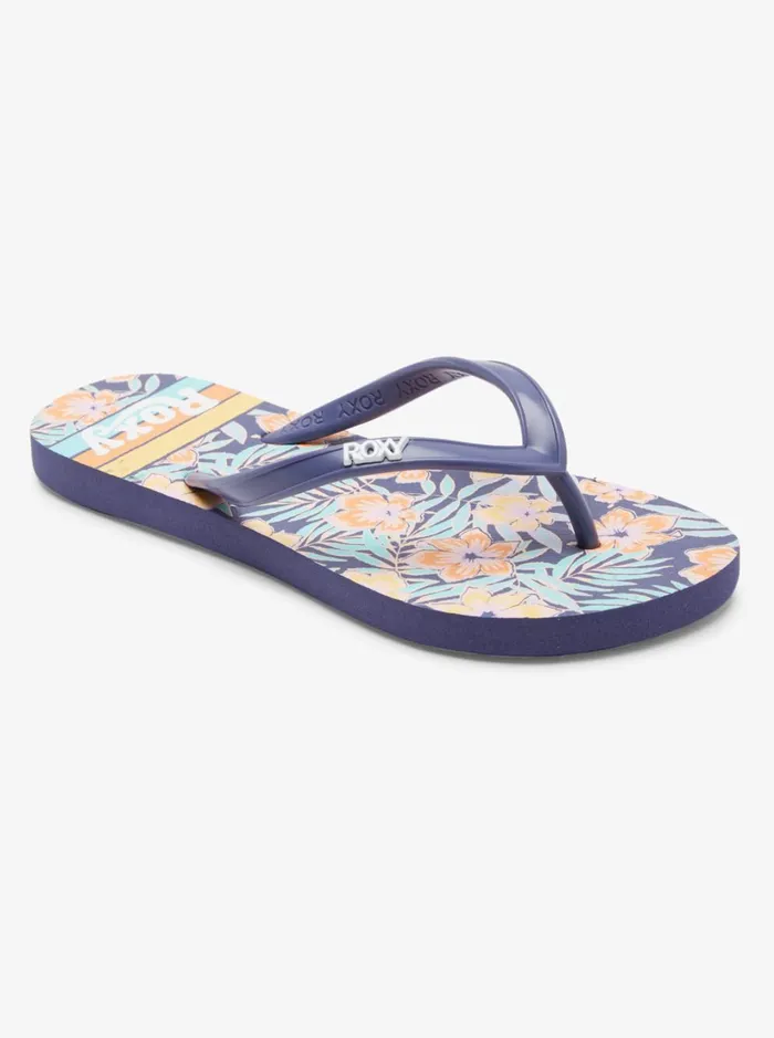 Roxy Shoes and Sandals Girl039s 416 Viva Stamp Sandals Shady Blueorange 8211 Women