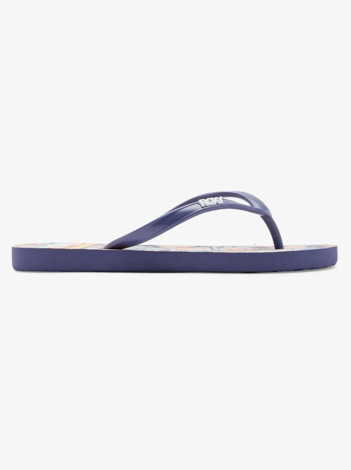 Roxy Shoes and Sandals Girl039s 416 Viva Stamp Sandals Shady Blueorange 8211 Women