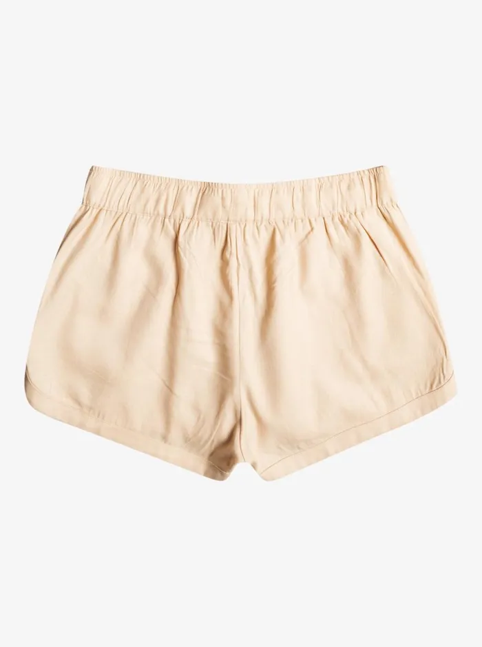 Roxy Shorts New Impossible Love Elasticized Shorts Ivory Cream 8211 Women