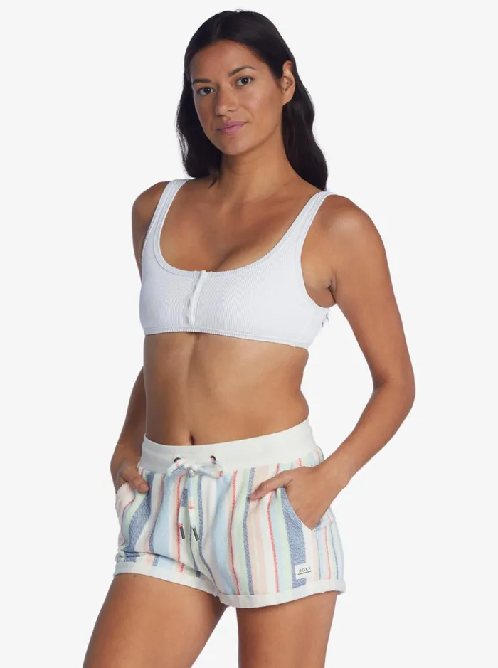 Roxy Shorts Waves And Rays Fleece Bottom Tapioca Tulum Stripe 8211 Women