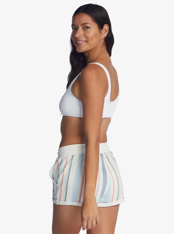 Roxy Shorts Waves And Rays Fleece Bottom Tapioca Tulum Stripe 8211 Women