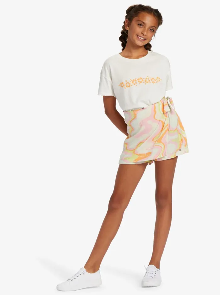 Roxy Skirts and Shorts Girl039s 416 Into The Unknown Wrap Skort For Girls Ambroisia Hibiscus Hype 8211 Women