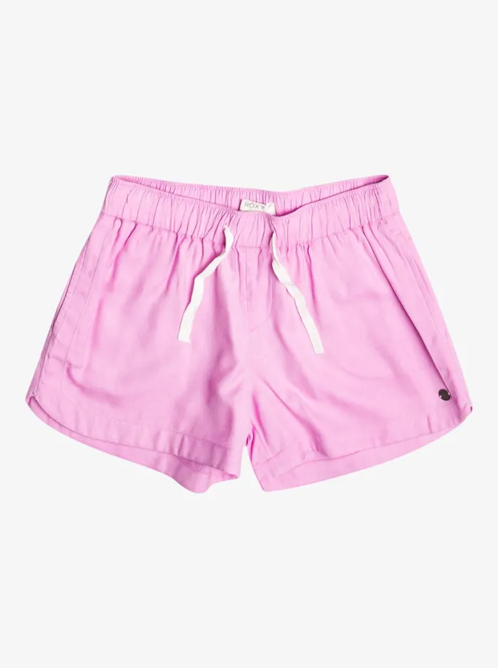 Roxy Skirts and Shorts Girl039s 416 Una Mattina Elastic Waist Shorts Opera Mauve 8211 Women