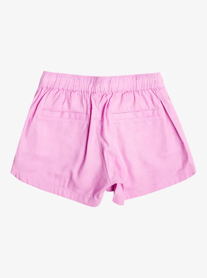 Roxy Skirts and Shorts Girl039s 416 Una Mattina Elastic Waist Shorts Opera Mauve 8211 Women