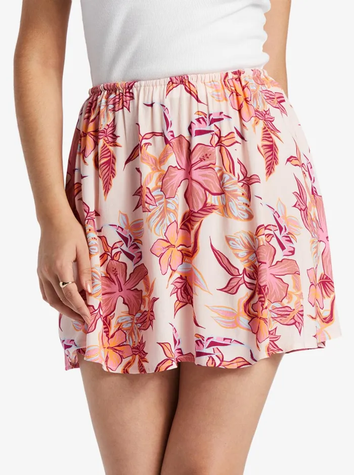 Roxy Skirts Para Paradise Drawstring Mini Skirt Pale Dogwood Kartofeel Tropica 8211 Women