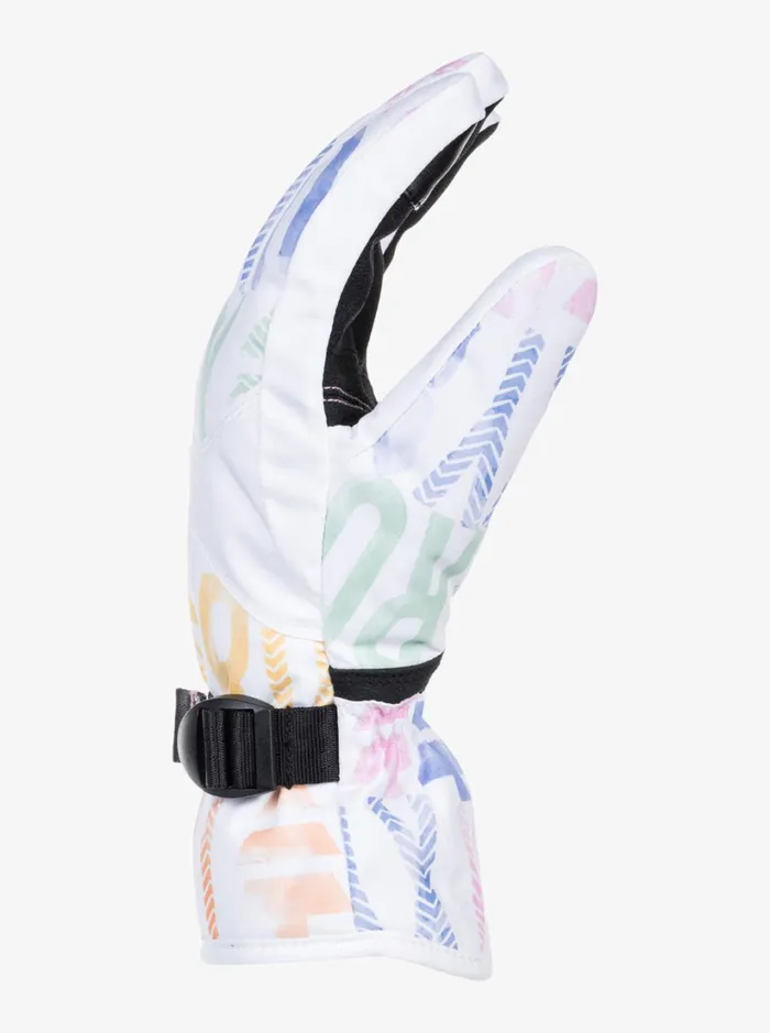 Roxy Snow Accessories Roxy Jetty Technical SnowboardSki Gloves Bright White Sapin 8211 Women