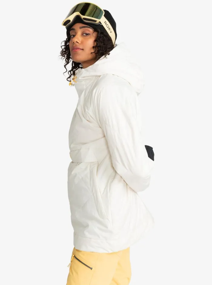 Roxy Snow Jackets Radiant Lines Overhead Technical Snow Jacket Egret 8211 Women