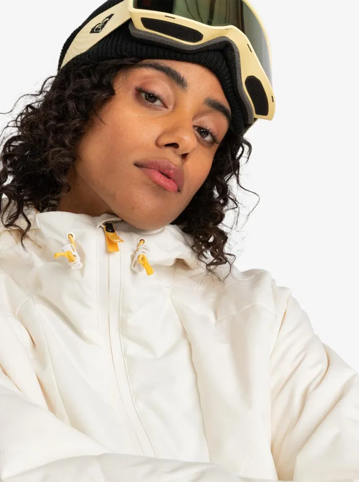 Roxy Snow Jackets Radiant Lines Overhead Technical Snow Jacket Egret 8211 Women