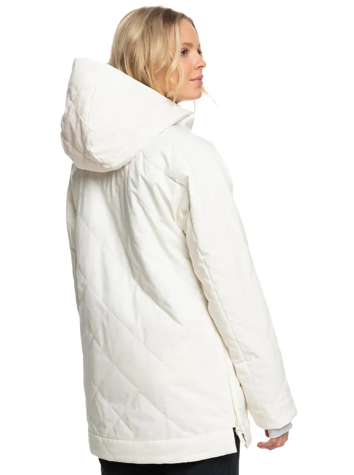 Roxy Snow Jackets Radiant Lines Overhead Technical Snow Jacket Egret 8211 Women