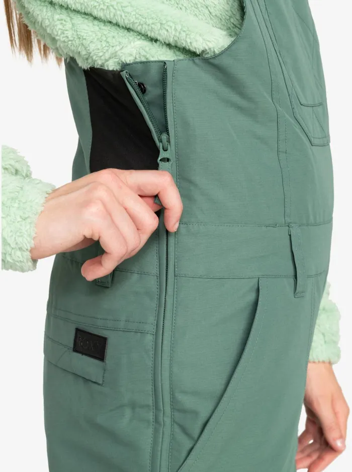 Roxy Snow Pants Rideout Technical Snow Bib Pants Dark Forest 8211 Women