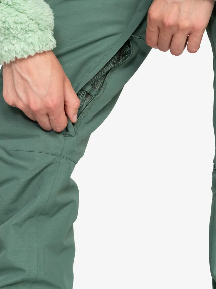Roxy Snow Pants Rideout Technical Snow Bib Pants Dark Forest 8211 Women