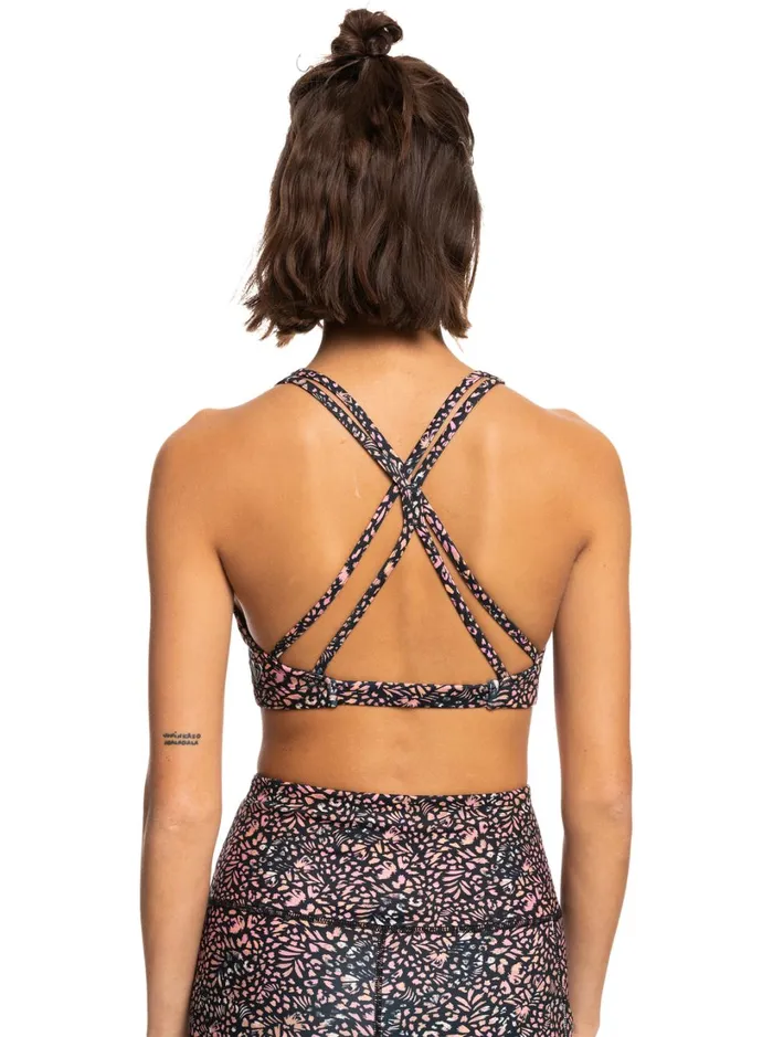 Roxy Sports Bras Heart Into It Sports Bra Anthracite Animal Dust 8211 Women