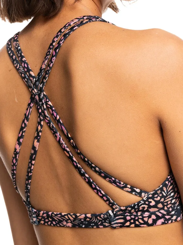 Roxy Sports Bras Heart Into It Sports Bra Anthracite Animal Dust 8211 Women