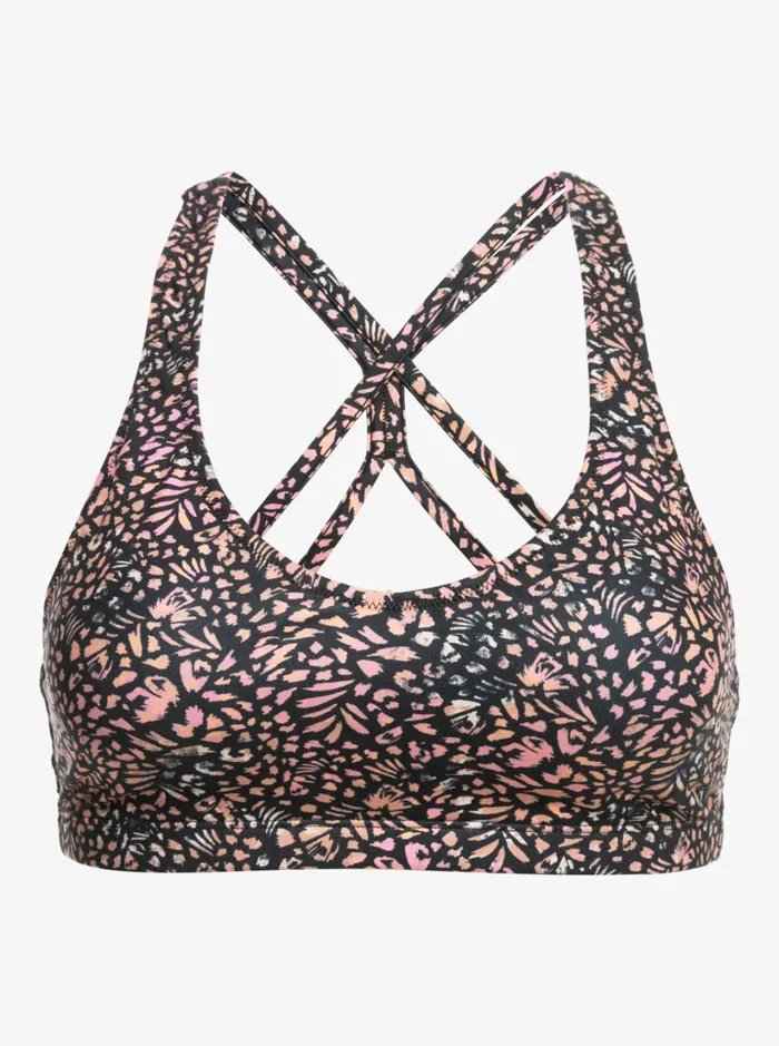 Roxy Sports Bras Heart Into It Sports Bra Anthracite Animal Dust 8211 Women