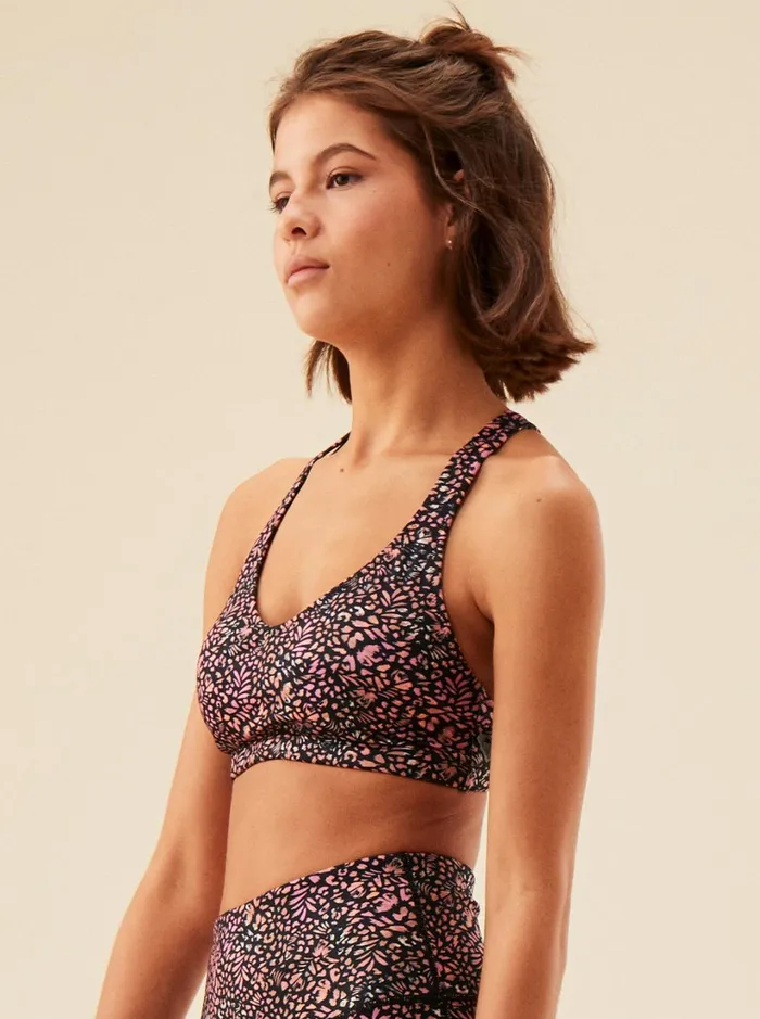Roxy Sports Bras Heart Into It Sports Bra Anthracite Animal Dust 8211 Women