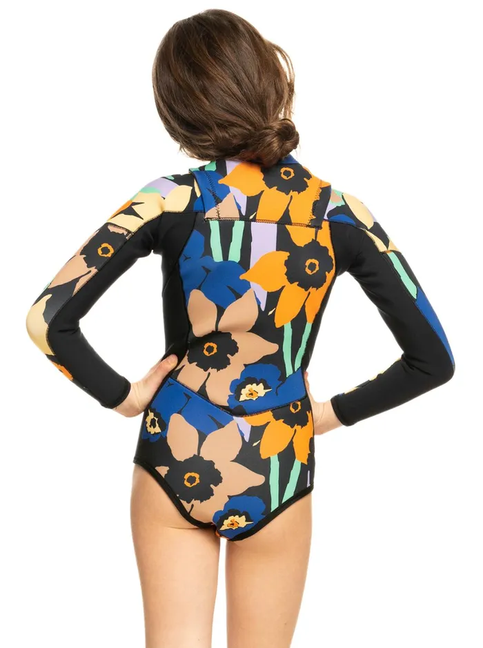 Roxy Surf Girl039s 816 15mm Current Of Cool Long Sleeve Springsuit Anthracite 8211 Women