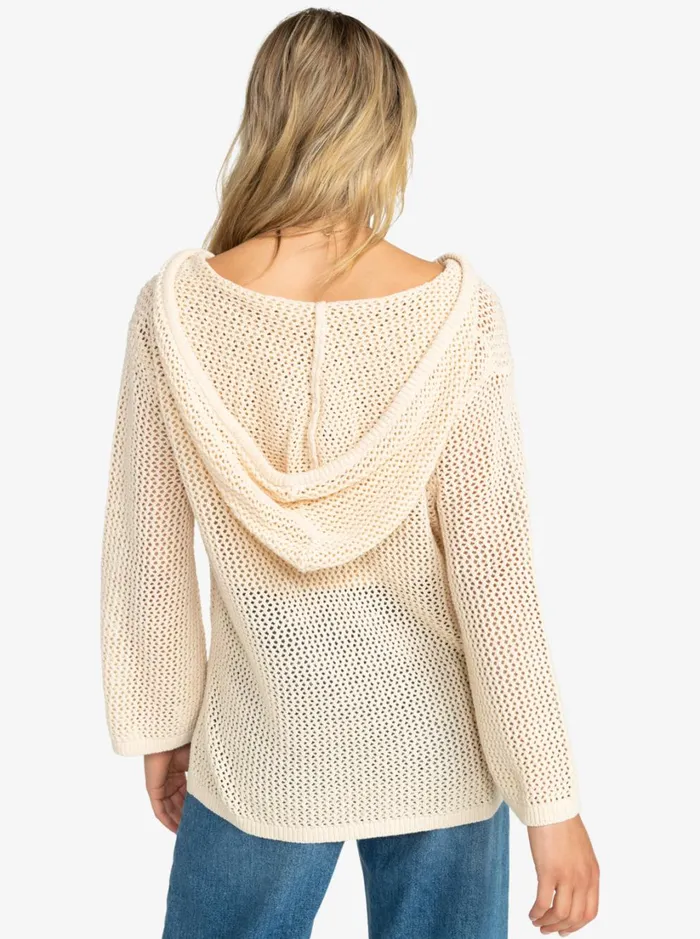 Roxy Sweaters After Beach Break Poncho Hoodie Tapioca 8211 Women