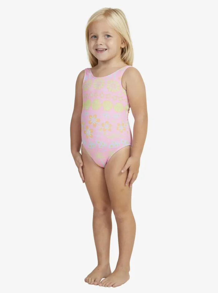 Roxy Swim Girl039s 27 Beach Day Together OnePiece Swimsuit Sachet Pink Beachy Bebe 8211 Women