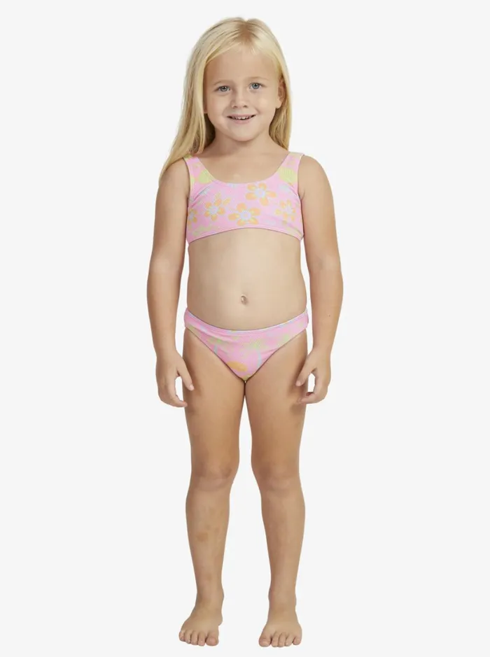 Roxy Swim Girl039s 27 Beach Day Together Two Piece Bralette Bikini Set Sachet Pink Beachy Bebe 8211 Women