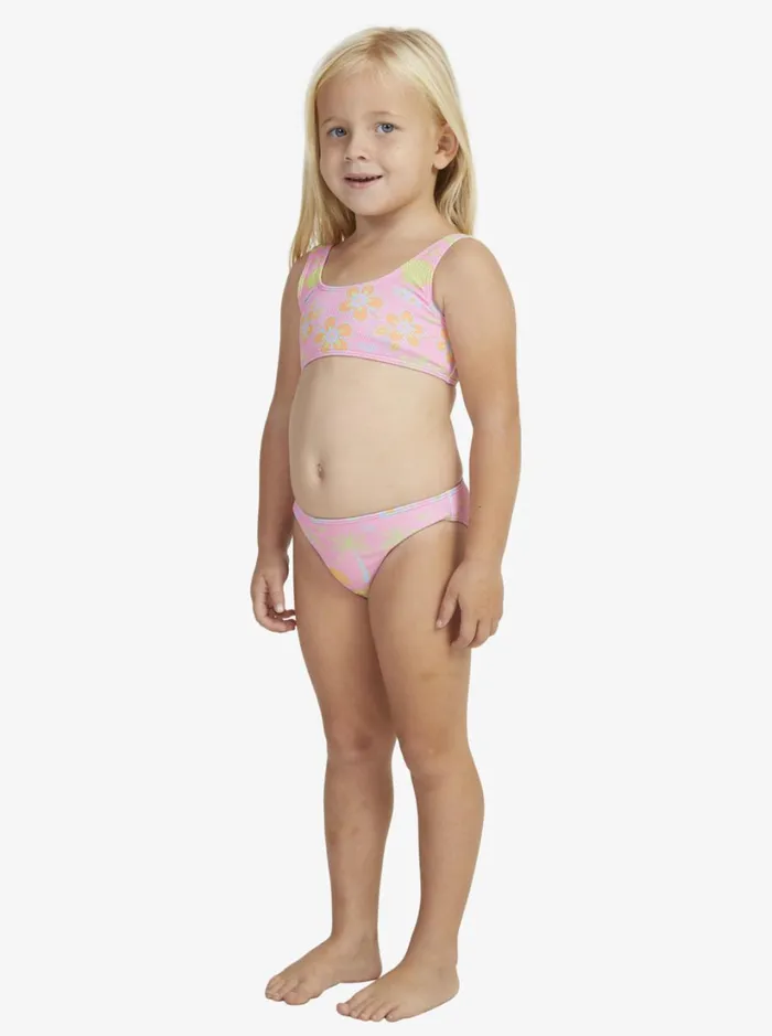 Roxy Swim Girl039s 27 Beach Day Together Two Piece Bralette Bikini Set Sachet Pink Beachy Bebe 8211 Women