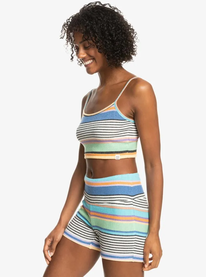 Roxy Tops Best Time Of Day Rib Knit Top Anthracite Good Vibration 8211 Women