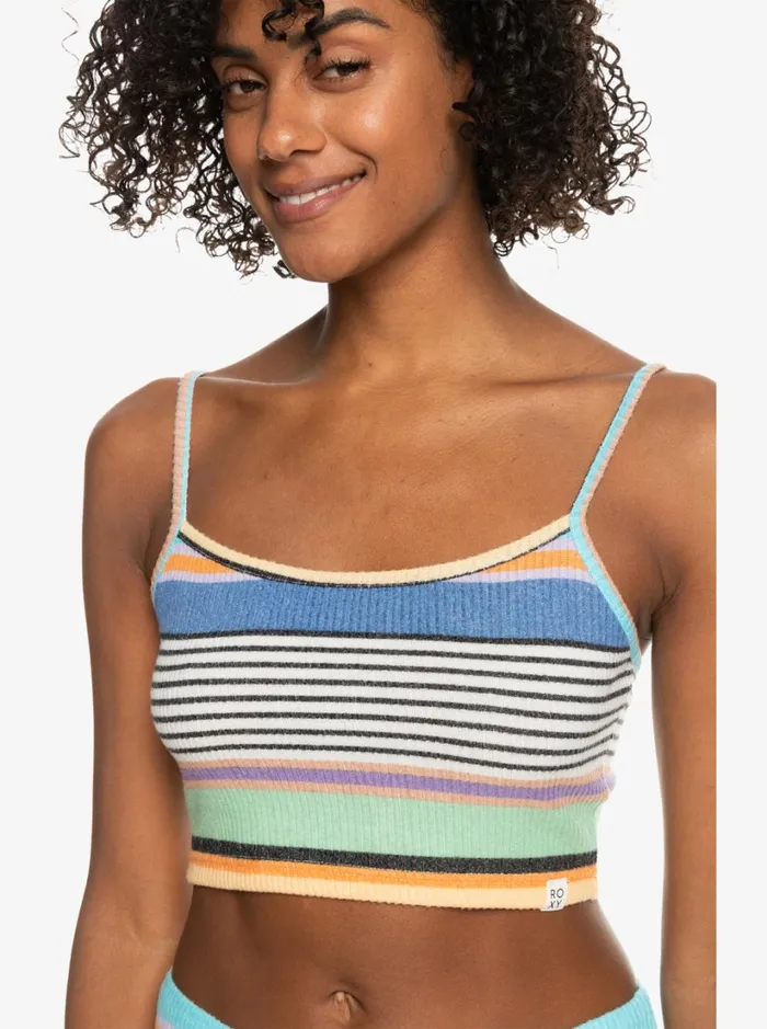 Roxy Tops Best Time Of Day Rib Knit Top Anthracite Good Vibration 8211 Women