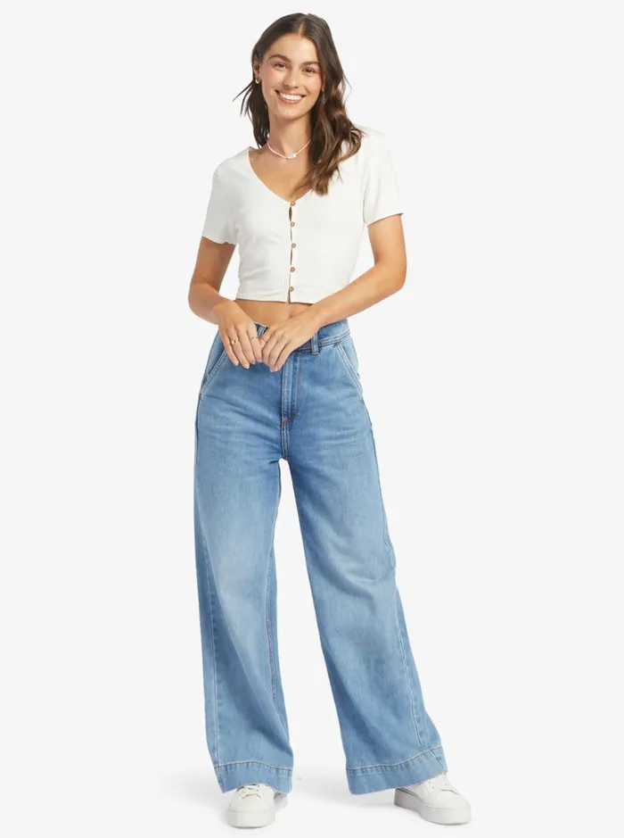 Roxy Tops Born With It Crop Top Snow White 8211 Women