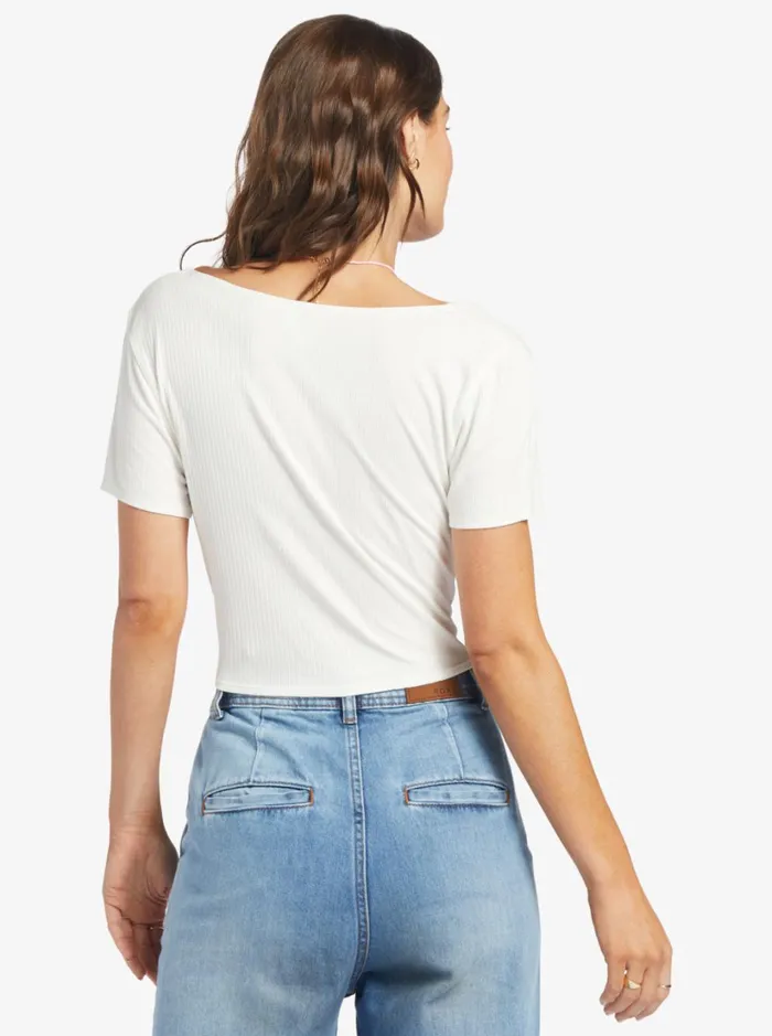 Roxy Tops Born With It Crop Top Snow White 8211 Women