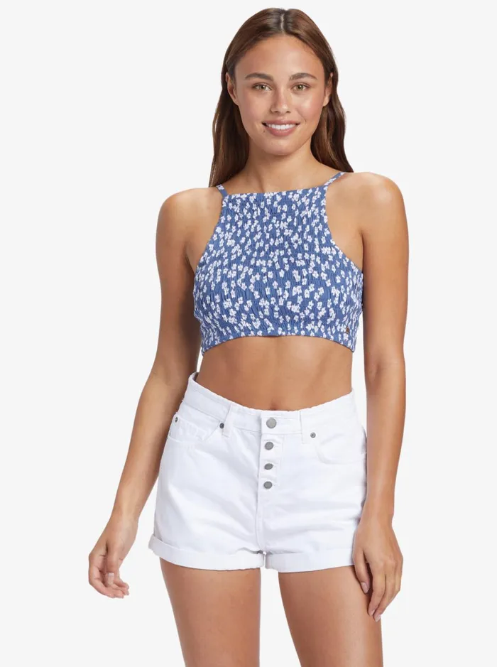 Roxy Tops Live Free Tank Top Bijou Blue Floral Delight 8211 Women