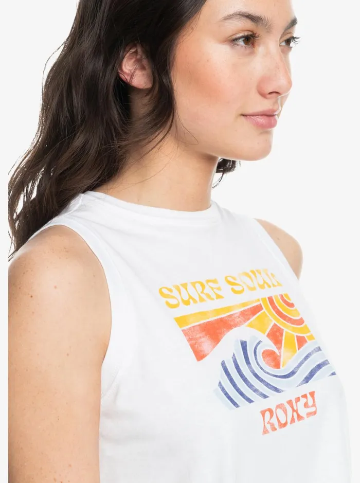 Roxy Tops Moonlight Serenade Cropped Tank Top Bright White 8211 Women