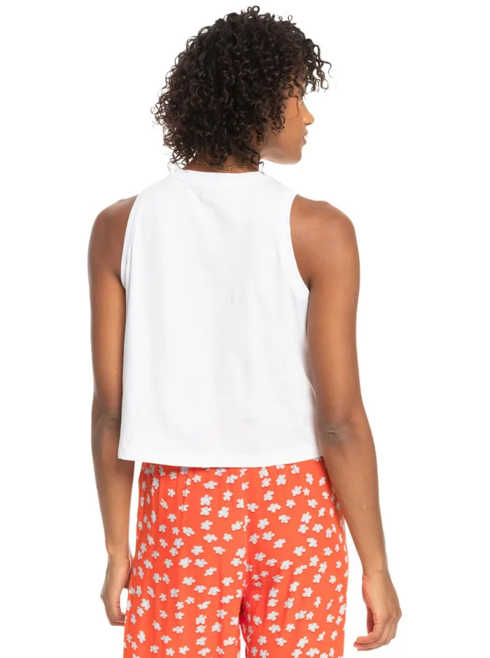 Roxy Tops Moonlight Serenade Cropped Tank Top Bright White 8211 Women