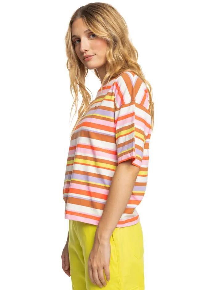 Roxy Tops SurfKindKate TShirt Vermillon Sun Struck Stripe 8211 Women