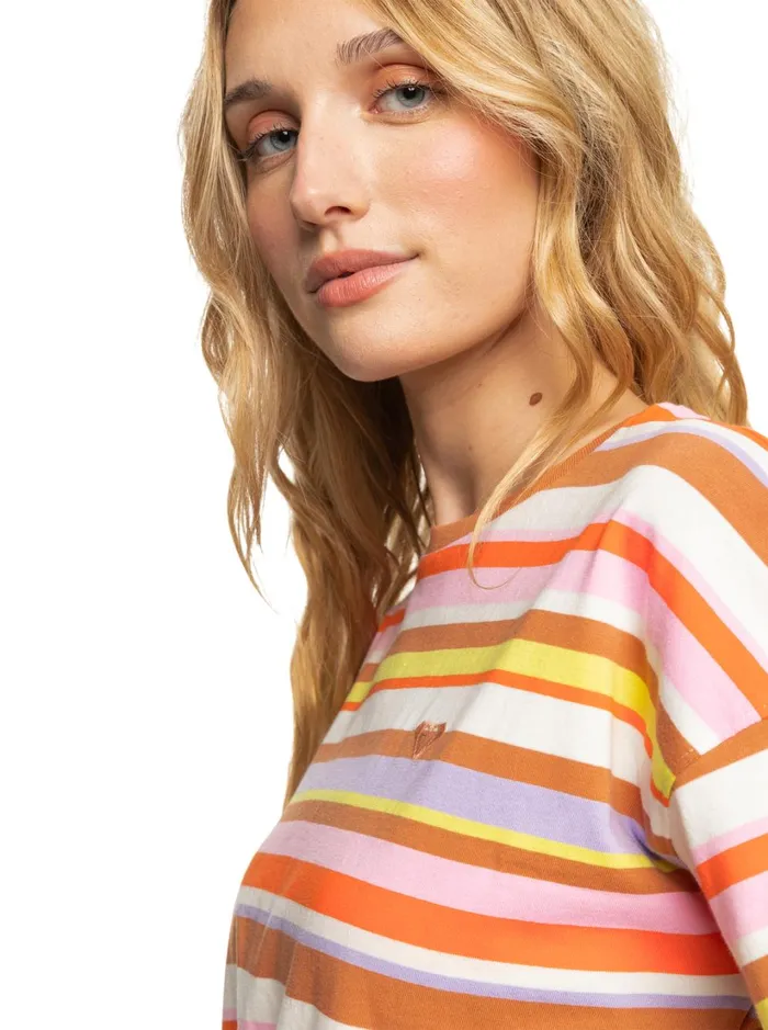 Roxy Tops SurfKindKate TShirt Vermillon Sun Struck Stripe 8211 Women