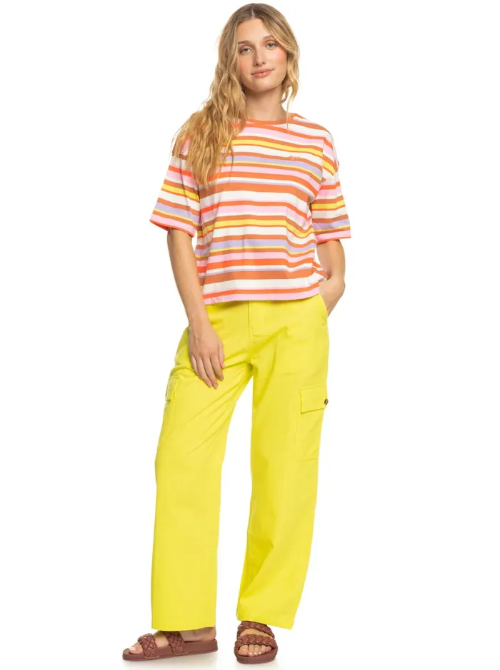 Roxy Tops SurfKindKate TShirt Vermillon Sun Struck Stripe 8211 Women