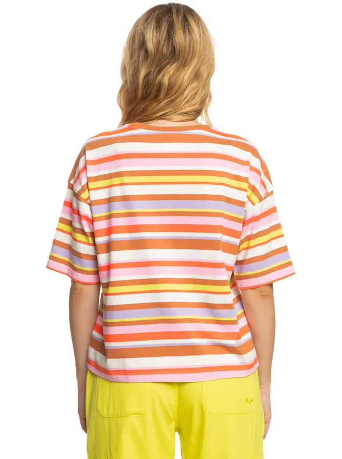 Roxy Tops SurfKindKate TShirt Vermillon Sun Struck Stripe 8211 Women