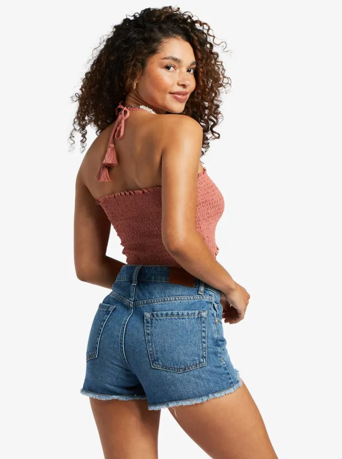 Roxy Tops Warm Waters Bandeau Top Cedar Wood 8211 Women