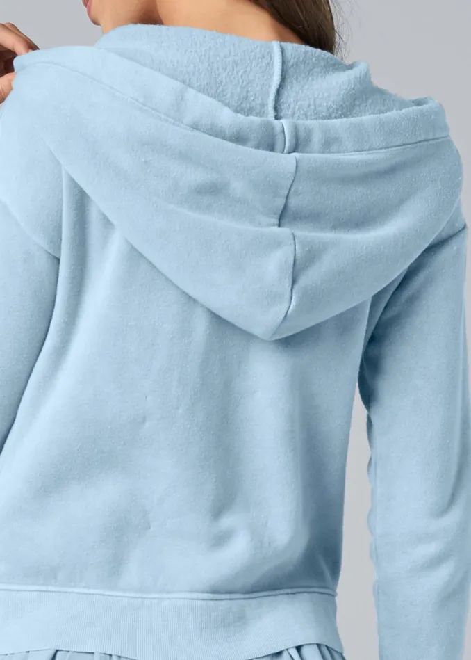 RUFFLE HEM LOUNGE JACKET Light Blue Women VENUS Jackets