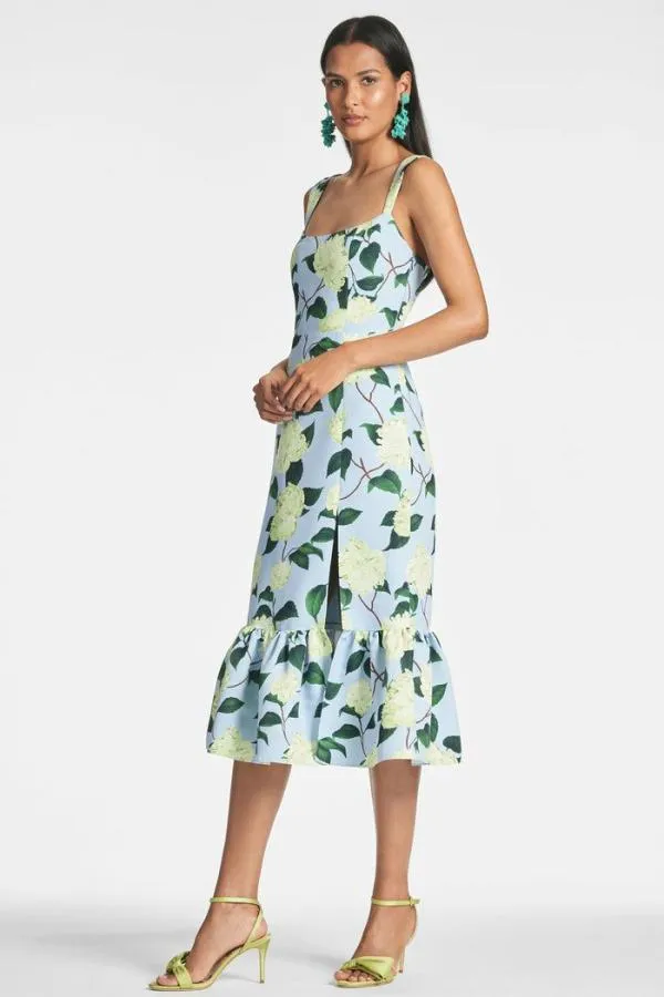Sachin and Babi Laura Dress 8211 Sky Citrine Peonies Sky Citrine Peonies Women Sheath
