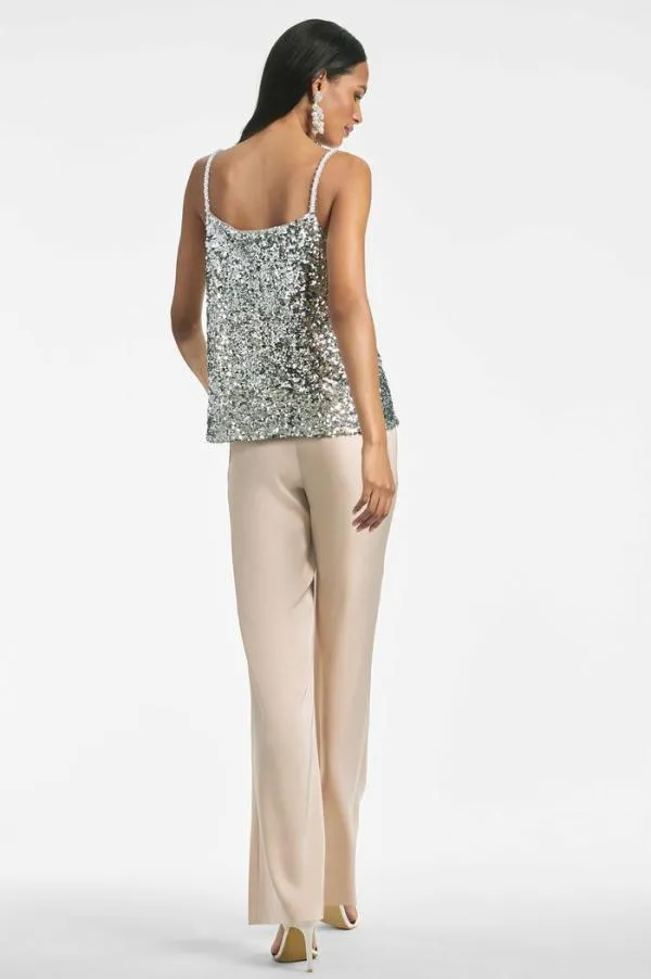 Sachin and Babi Leta Top 8211 Silver Silver Women Matching Sets