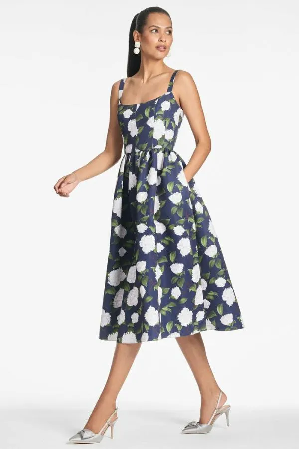 Sachin and Babi Olena Dress 8211 NavyIvory Moonlit Garden Navyivory Moonlit Garden Women Midi