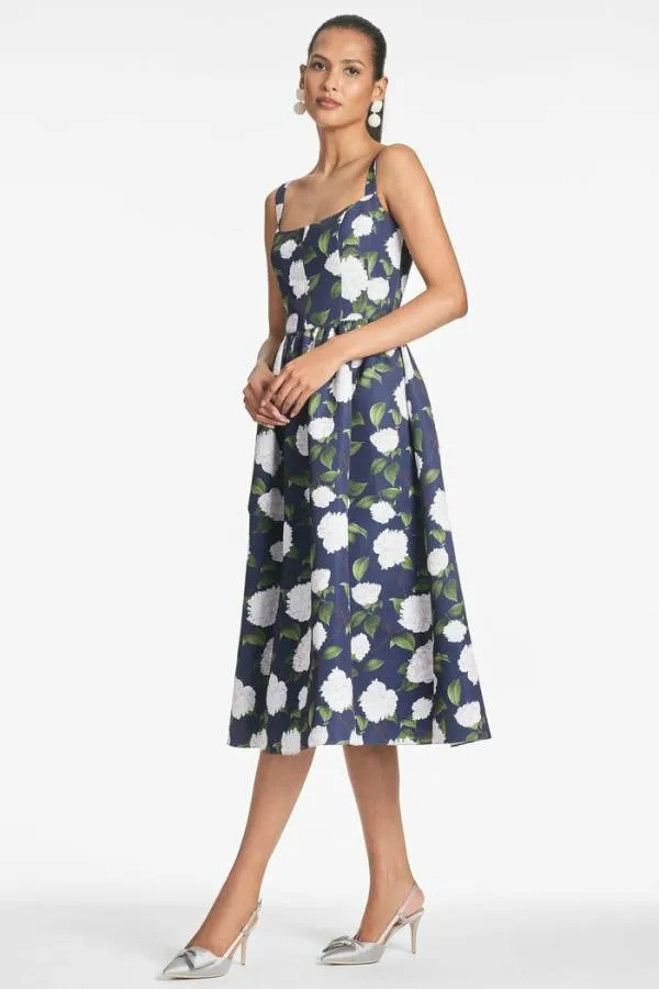 Sachin and Babi Olena Dress 8211 NavyIvory Moonlit Garden Navyivory Moonlit Garden Women Midi