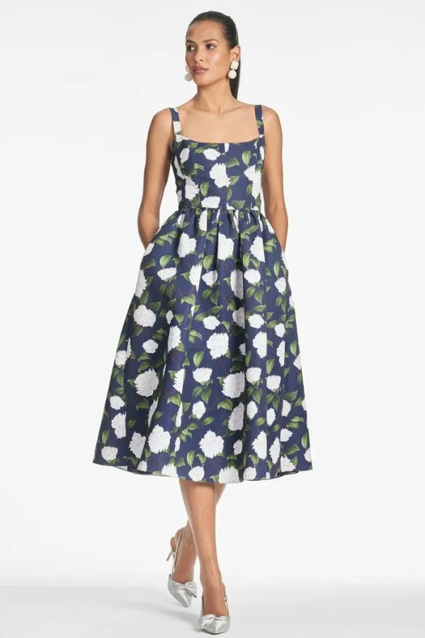 Sachin and Babi Olena Dress 8211 NavyIvory Moonlit Garden Navyivory Moonlit Garden Women Midi