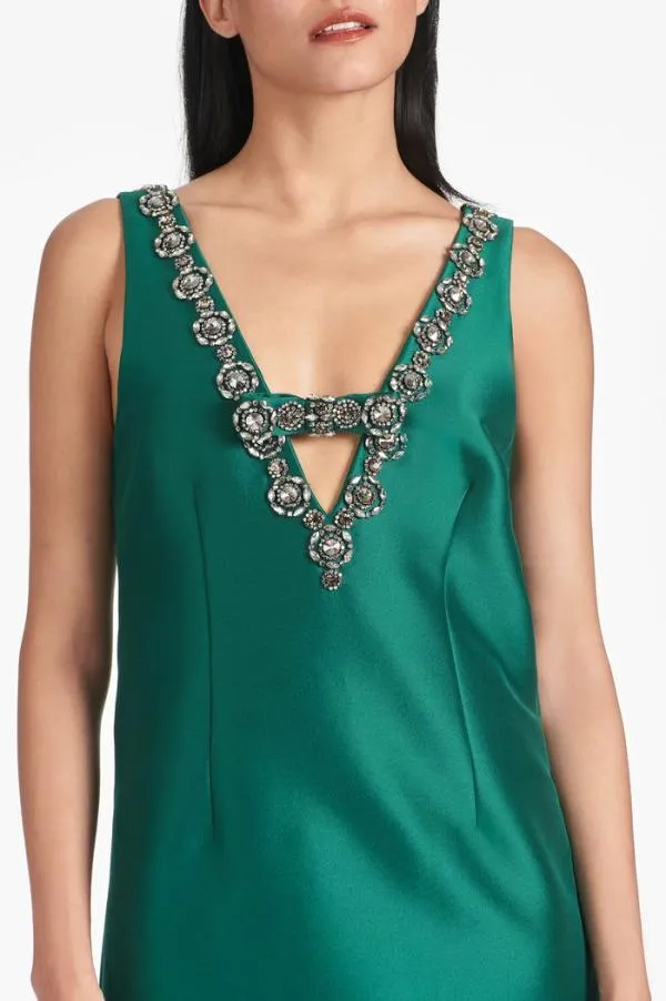 Sachin and Babi Sylvie Dress 8211 Emerald Emerald Women Open Back