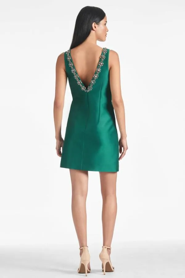 Sachin and Babi Sylvie Dress 8211 Emerald Emerald Women Open Back
