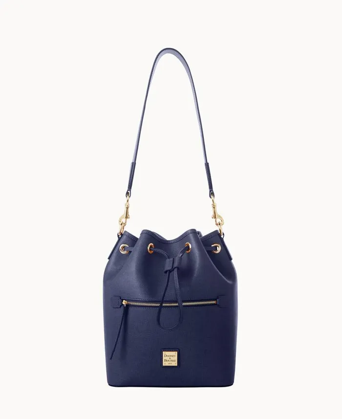 Saffiano Drawstring Marine Woman Dooney and Bourke Shoulder Bags