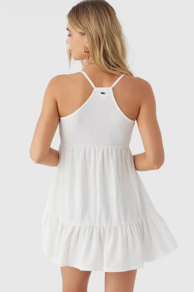 SAIGE TEXTURED KNIT SHORT DRESS White Women O039NEILL Clothing